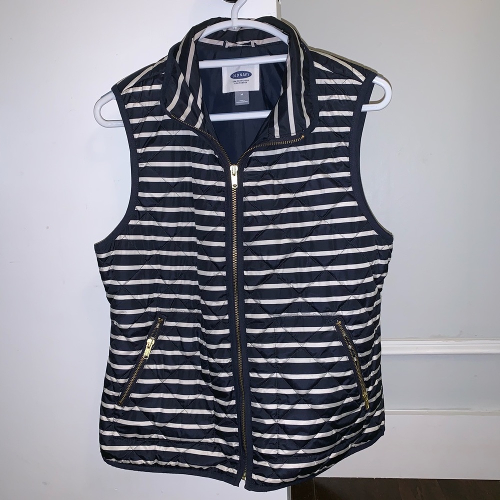 Old Navy Quilted Striped Vest